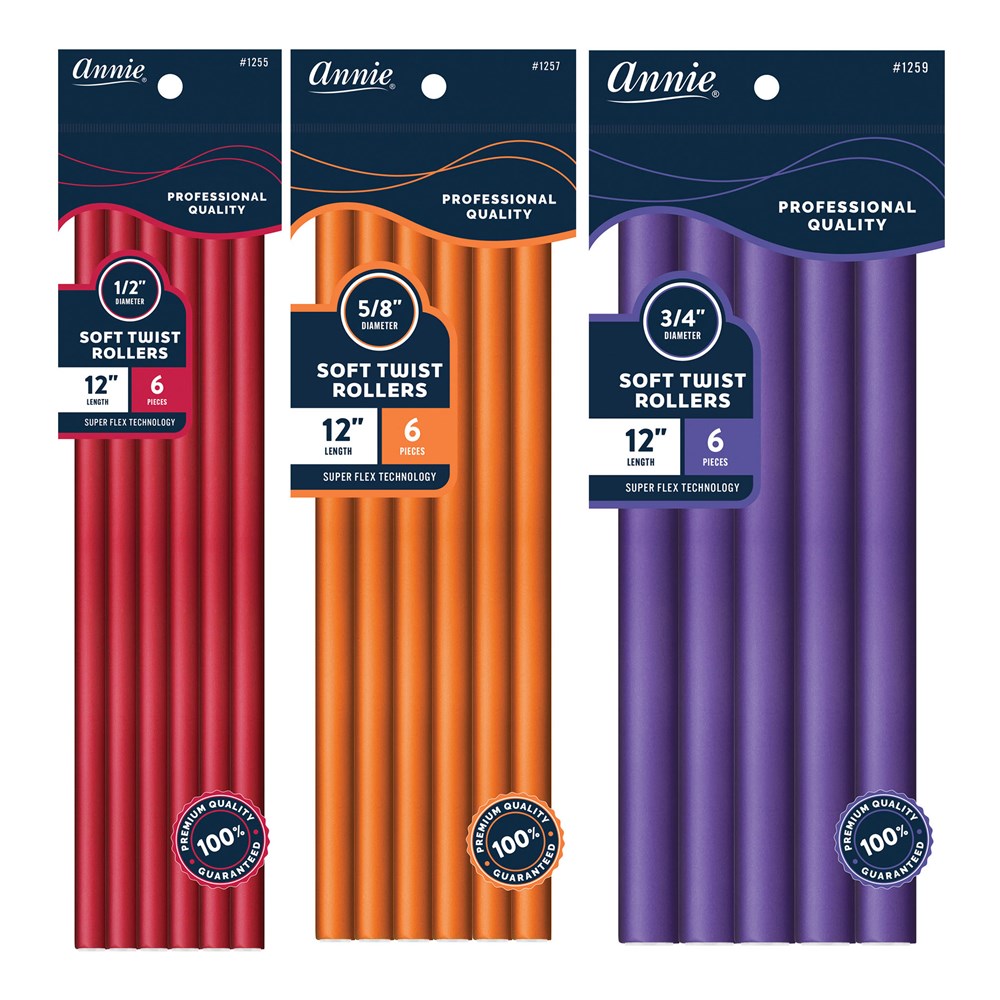 ANNIE Soft Twist Rollers-12 inches