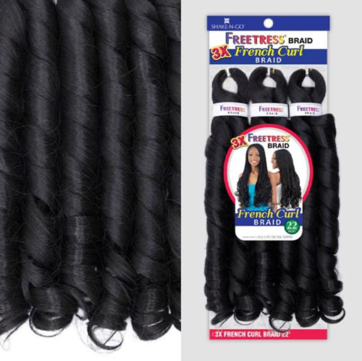 Freetress Braid - 3X FRENCH CURL 22"