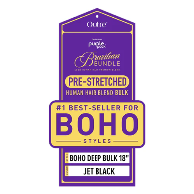 Outre Purple Pack Brazilian Prestretched Loose Deep
Bulk Boho Braiding Hair 18"