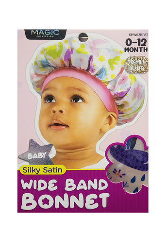 Magic Baby Silky Satin Wide Bonnet