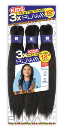 SENSATIONNEL Ruwa 3x Pre-stretched Kids Braid 12