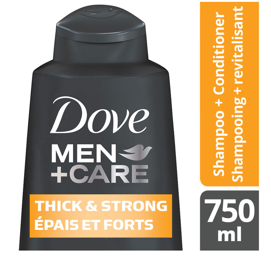 Dove Men+Care 2 in 1 Shampoo and Conditioner Thick and Strong 750 ML