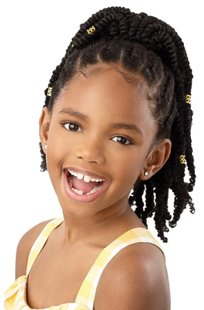 Outre Lil Looks Synthetic Drawstring Ponytail - GOLD CUFFED BOMB TWISTS 12"