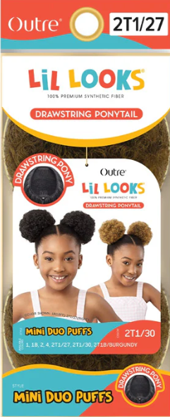 Outre Lil Looks Synthetic Drawstring Ponytail - MINI DUO PUFFS