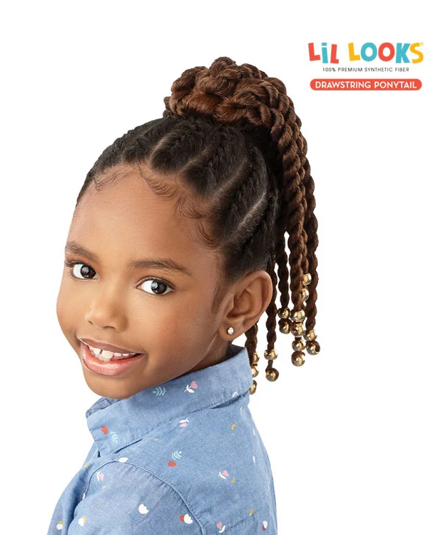Outre Lil Looks Drawstring Ponytail - BEADED TWIST 12"