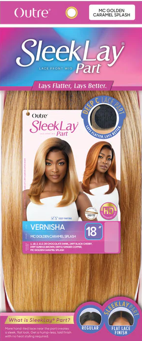 Outre Sleek Lay Synthetic 5" Deep Part HD Lace Front Wig - VERNISHA