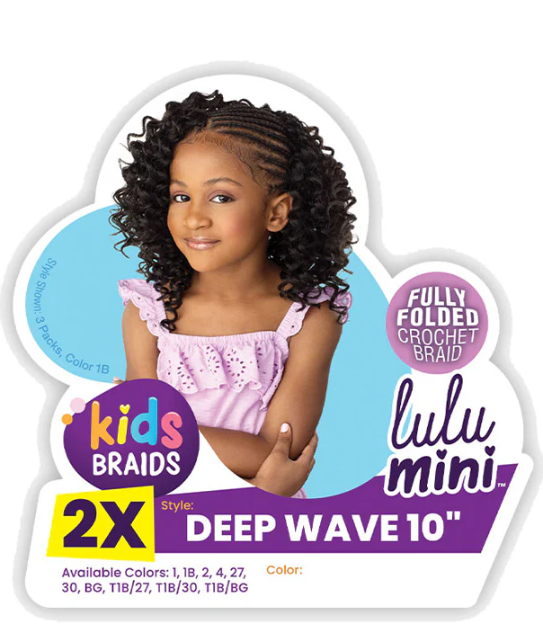 Sensationnel Lulu Mini Kids 2X Crochet Braid - DEEP WAVE 10