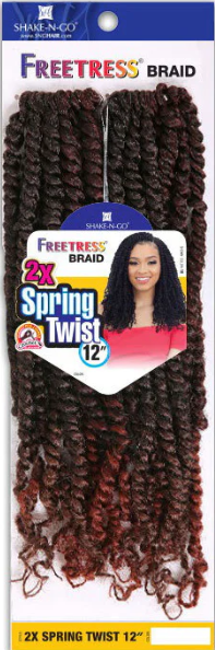 Freetress Synthetic Pre Looped Crochet Braid - 2X SPRING TWIST 12"