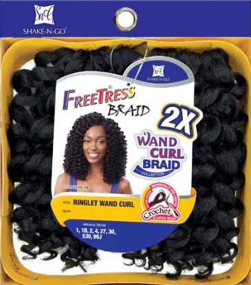 Freetress Braid 2X Wand Curl Crochet Braid RINGLET WAND CURL