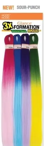 MODEL MODEL PRE-STRETCHED GLANCE BRAID 4X FORMATION KID'S BRAID-16''