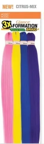 MODEL MODEL PRE-STRETCHED GLANCE BRAID 4X FORMATION KID'S BRAID-16''