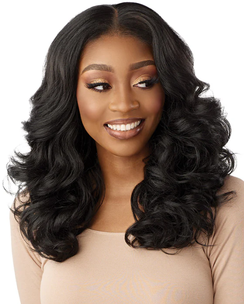 Sensationnel Curls Kinks Glueless Synthetic 13x6 HD Lace Front Wig - 13x6 KINKY BODY WAVE 18"