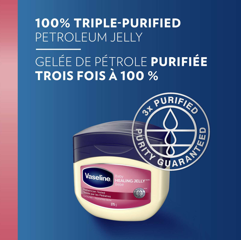 Vaseline- Healing Jelly Petroleum Jelly for sensitive skin Baby hypoallergenic 375 g
