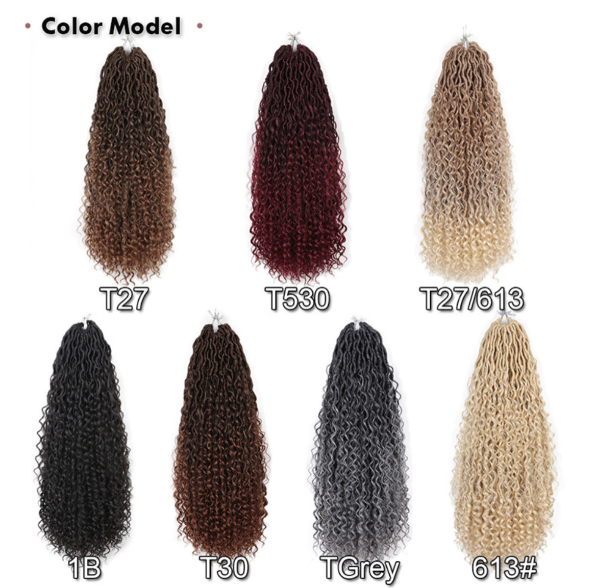 RIVERS LOCS CROCHET-18 inches