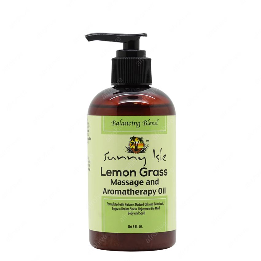 Sunny Isle Lemon Grass Massage And Aromatherapy Oil 8oz
