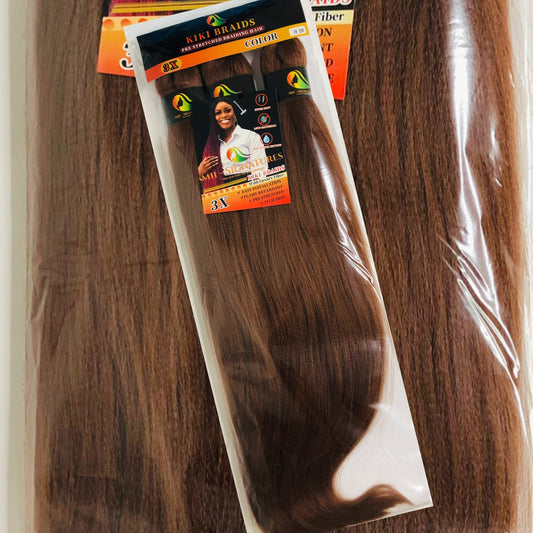 KIKI BRAIDS – Pre-Stretched Kanekalon Braiding Hair (52") – Brown (Color 30)