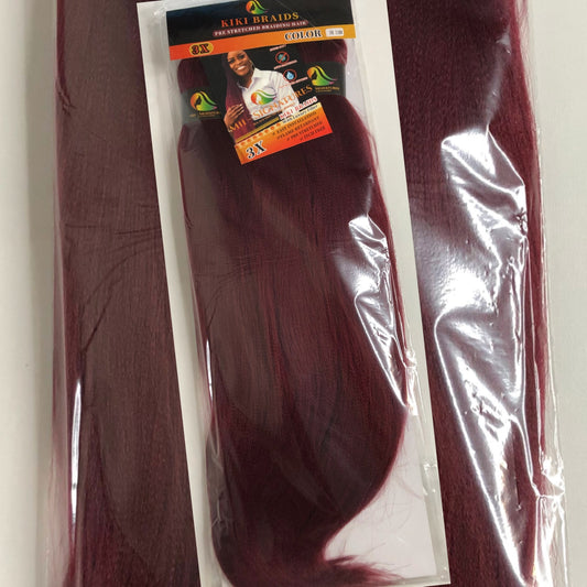 KIKI BRAIDS – Pre-Stretched Kanekalon Braiding Hair (52") – Wine (Color 118#)