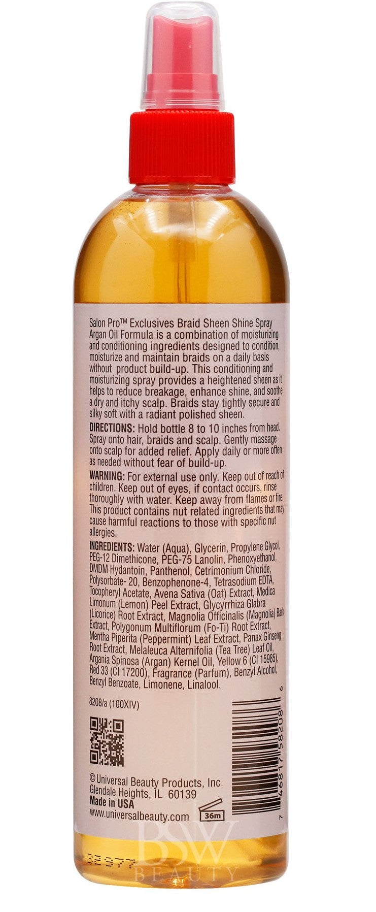 SALON PRO Brazilian Keratin Braid Sheen Spray (12oz)