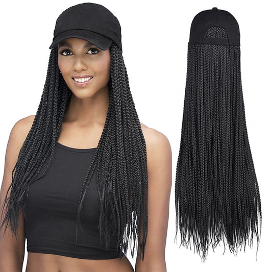 FACE CAP WIG-Black Box braids
