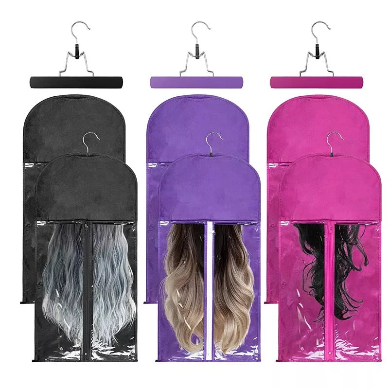 Bathroom Waterproof Wig Bag With Hanger Wig Storage Bag, 51% OFF