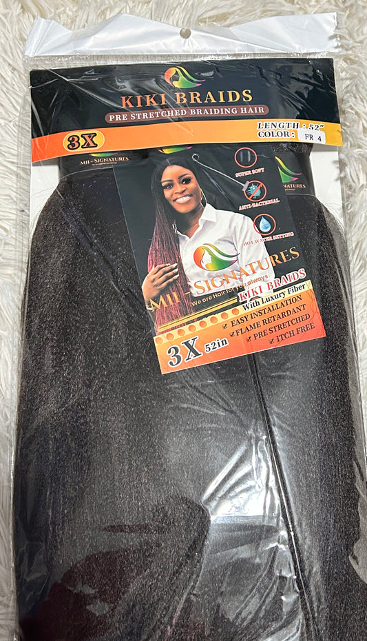 KIKI BRAIDS – Pre-Stretched Kanekalon Braiding Hair (52")-COLOR 4