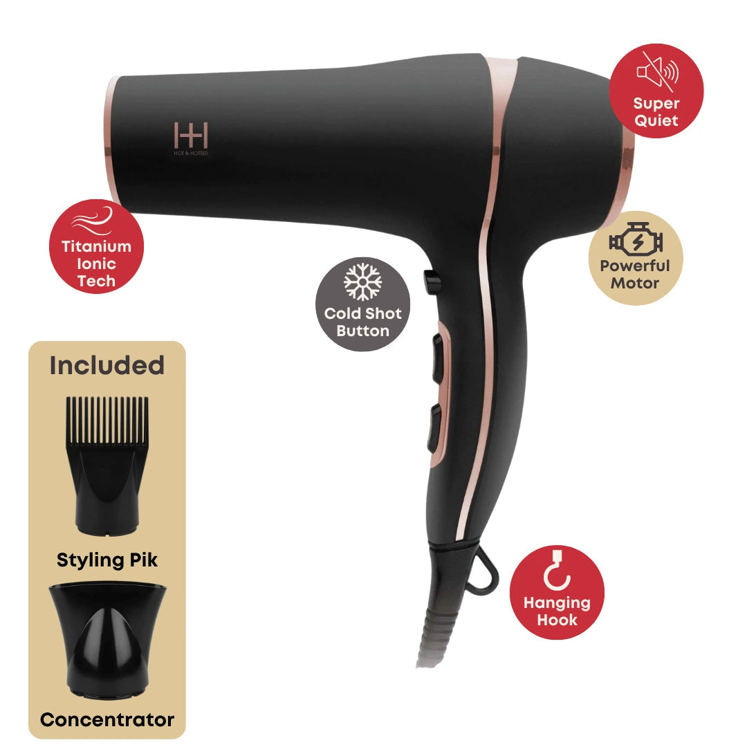 ANNIE Hot & Hotter Titanium Turbo 3000 Hair Dryer