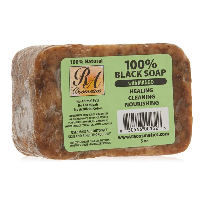 RA COSMETICS 100% Black Soap Bar (5oz)