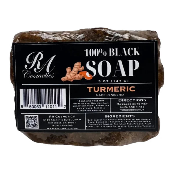 RA COSMETICS 100% Black Soap Bar (5oz)