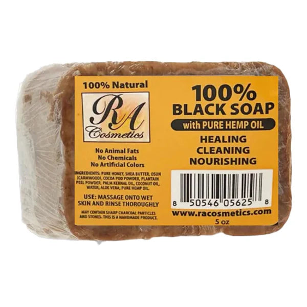 RA COSMETICS 100% Black Soap Bar (5oz)