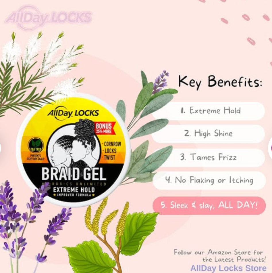 AllDay Locks Braid Gel Extreme Hold