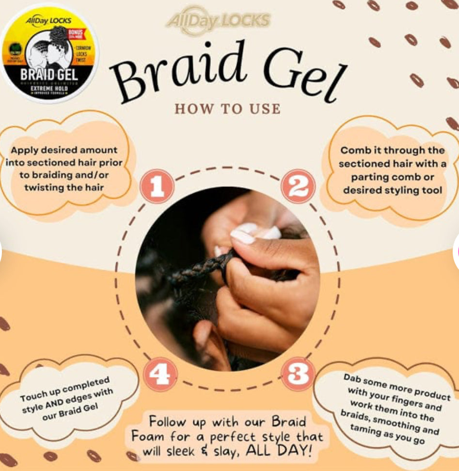 AllDay Locks Braid Gel Extreme Hold