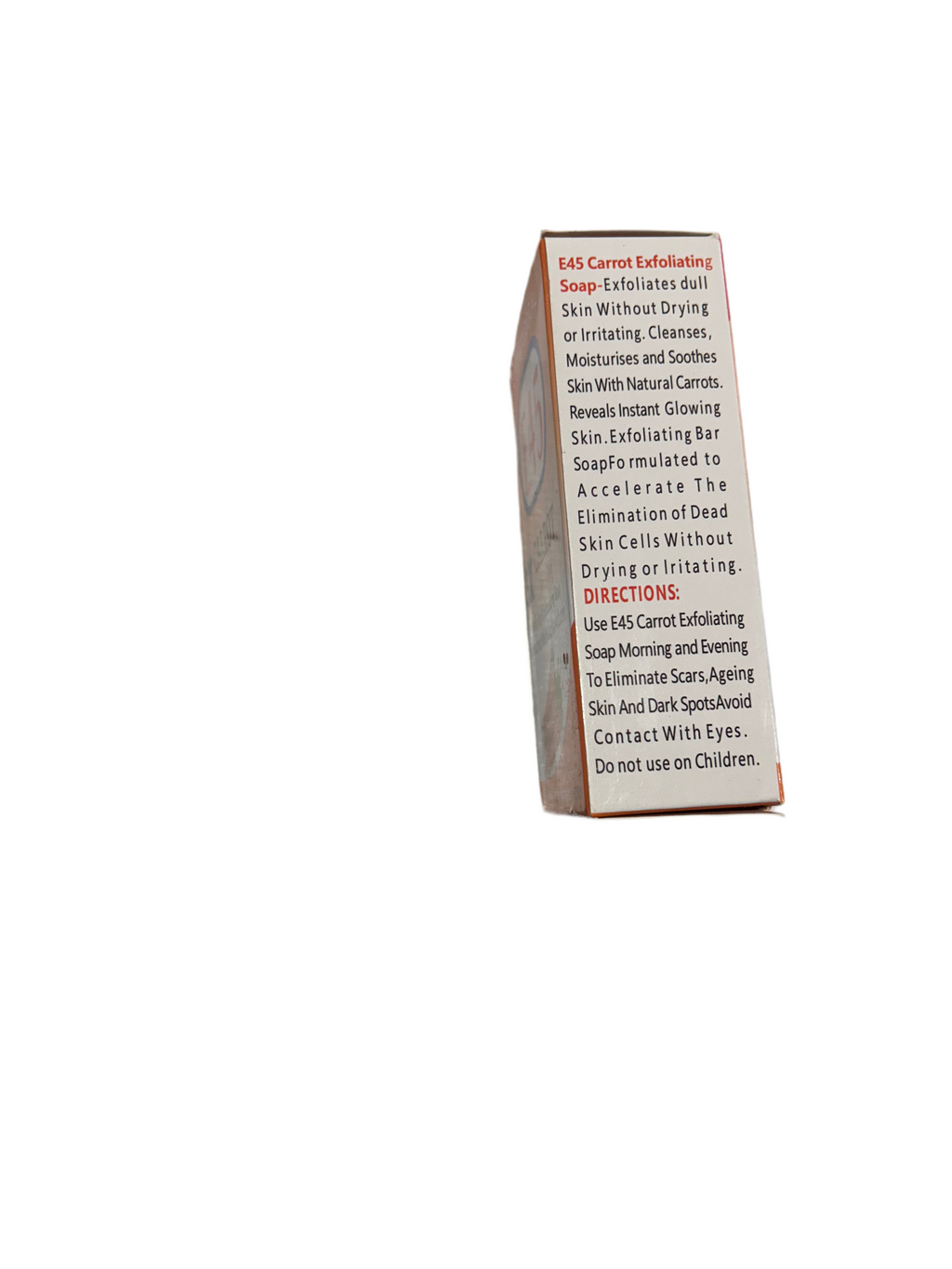 E45 3X CARROT WHITENING PURIFYING & EXFOLIATING SOAP