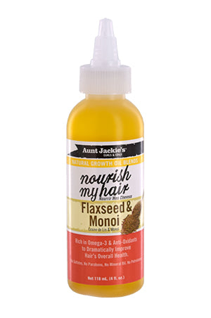 Aunt Jackie's Natural Growth Oil-Flaxseed & Monoi (4oz)