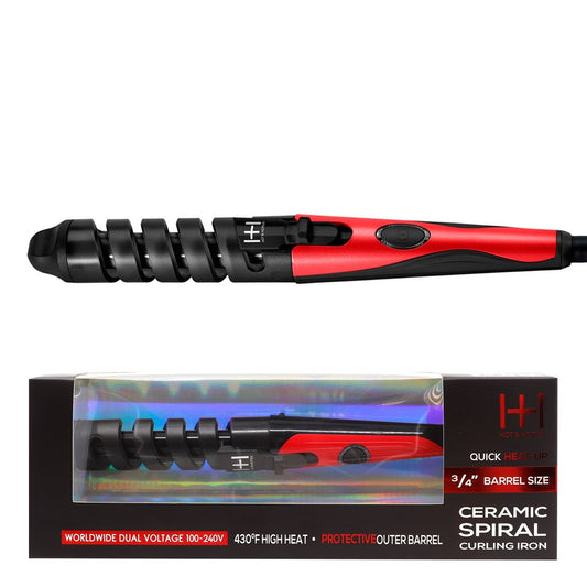 ANNIE Hot & Hotter Ceramic Spiral Curling Iron 3/4 Inch