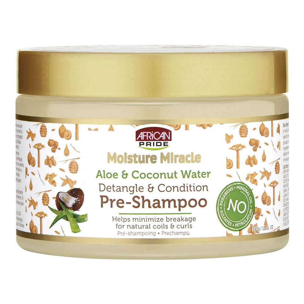AFRICAN PRIDE Moisture Miracle Aloe & Coconut Water Pre-Shampoo (12oz)
