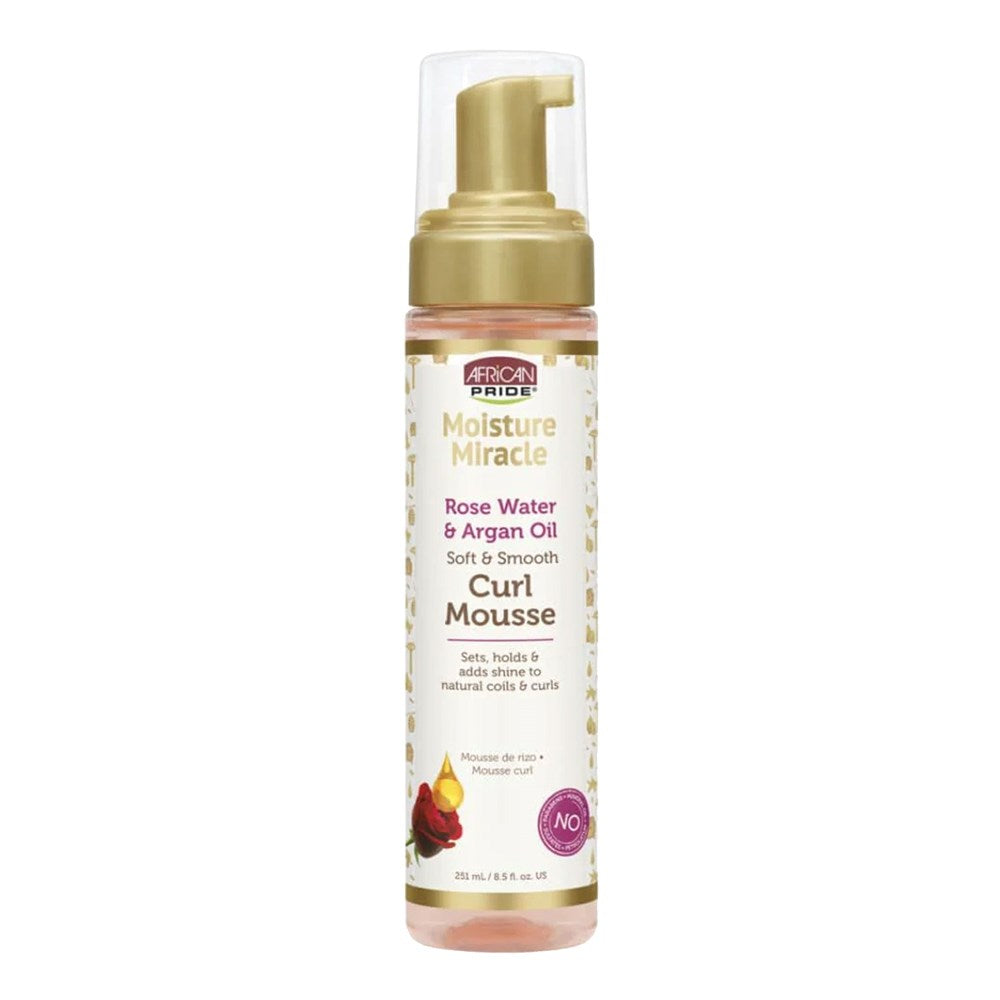African Pride Moisture Miracle Rose Water & Argan Oil Curl Mousse (8.5 oz)