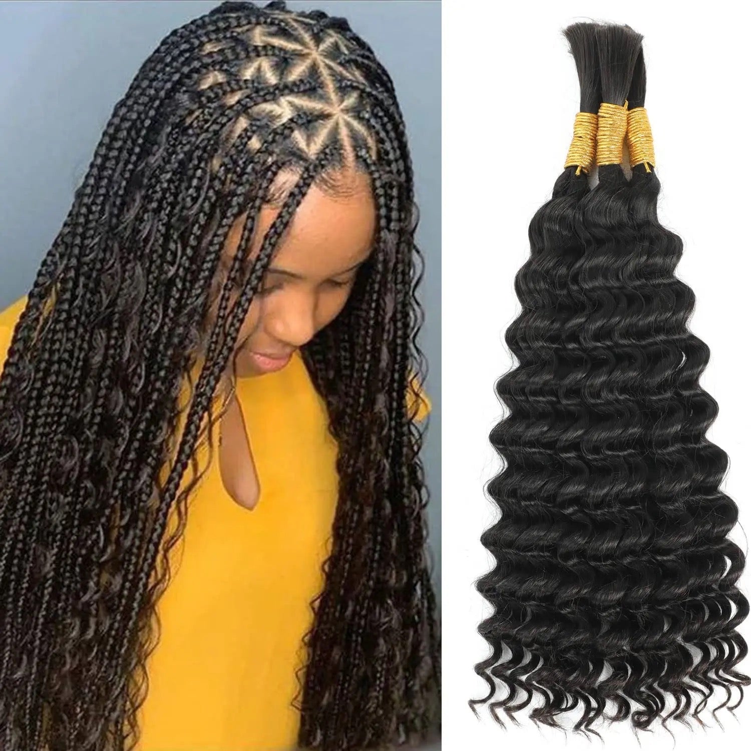 BOHEMIAN BRAIDING HUMAN HAIR