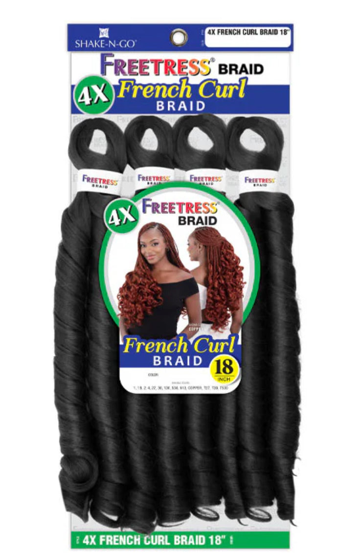Freetress Pre-Stretched Braid - 4X FRENCH CURL BRAID 18"