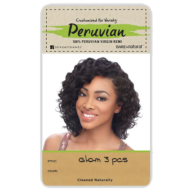 Sensationnel Bare & Natural Peruvian 100% Virgin Remi Weave GLAM 10S 3PCS