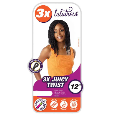 Sensationnel Lulutress Pre-Looped Crochet Braid - 3X JUICY TWIST 12 copy