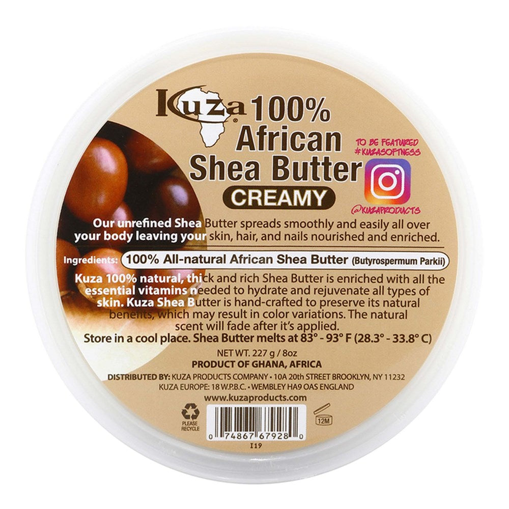 KUZA 100% African Shea Butter White [Creamy]  8oz