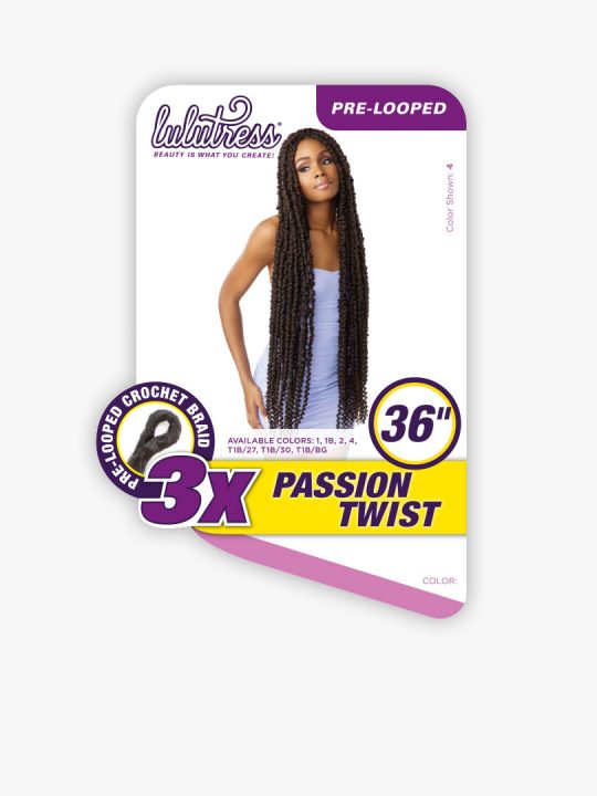 Lulutress 3X Passion Twist 36" – Pre-Looped Crochet Hair