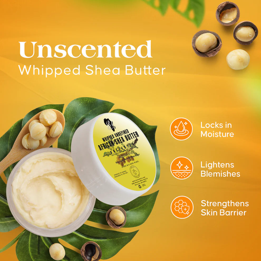 RA COSMETICS 100% Pure African Shea Butter [Whipped] (12oz)