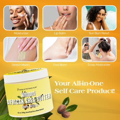 RA COSMETICS 100% Pure African Shea Butter [Whipped] (12oz)