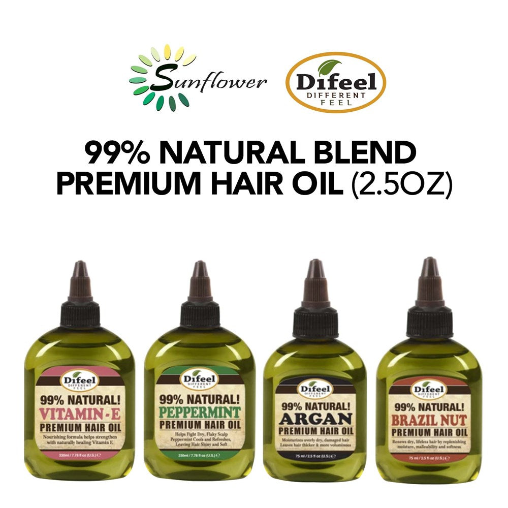 Difeel(Sunflower) 99% Natural Blend Premium Hair Oil (2.5oz)