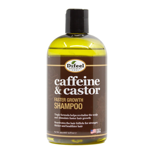 Difeel(Sunflower) Caffeine & Castor Faster Growth Shampoo (12oz)