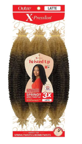 X-PRESSION TWISTED UP SPRINGY AFRO TWIST 16"