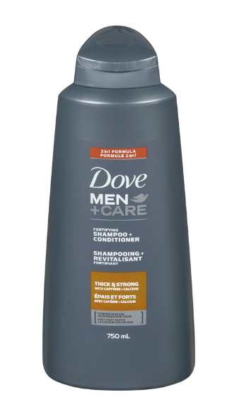 Dove Men+Care 2 in 1 Shampoo and Conditioner Thick and Strong 750 ML