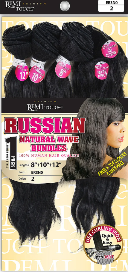 New Born Free Premium Remi Touch Weave RUSSIAN NATURAL WAVE 3Pcs