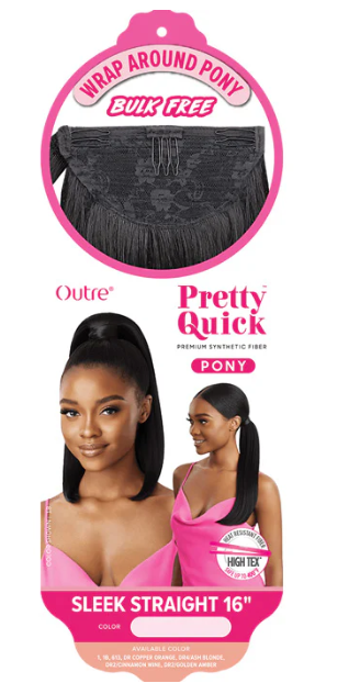 Outre Synthetic Pretty Quick Ponytail - SLEEK STRAIGHT 16"